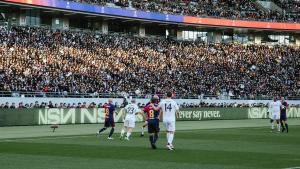 Un momento del Barça-Madrid, el clásico de las leyendas que se ha celebrado en Tokio
