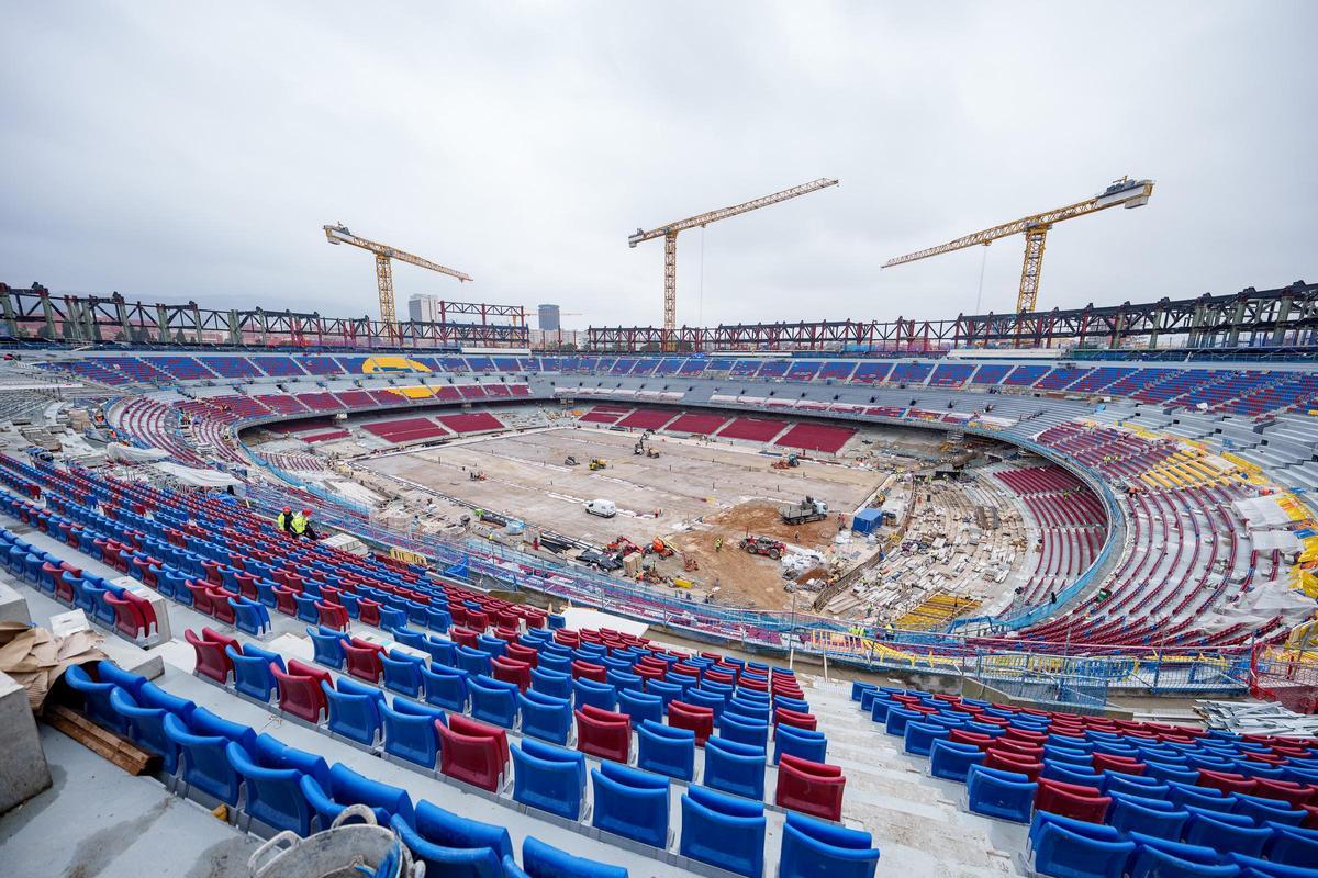 Estado de las obras del Spotify Camp Nou. Estado de las obras del Spotify Camp Nou.