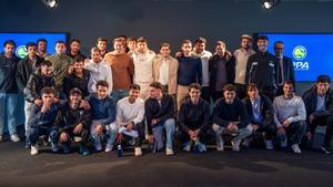 Los jugadores de la PPA, unidos tras su comparecencia.