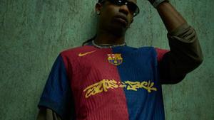 Travis Scott, a la samarreta del Barça en el clàssic