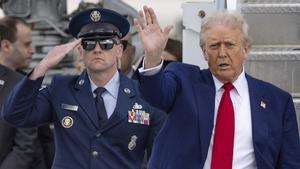 Donald Trump, a su llegada a Miami