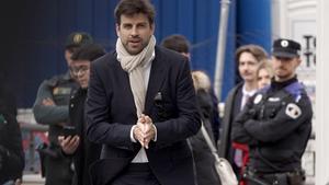 Gerard Piqué a la llegada a los juzgados de Majadahonda.