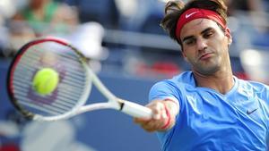 Federer durant el partit.