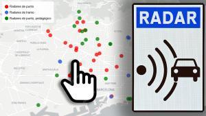 Mapa de los radares de velocidad de la ciudad de Barcelona